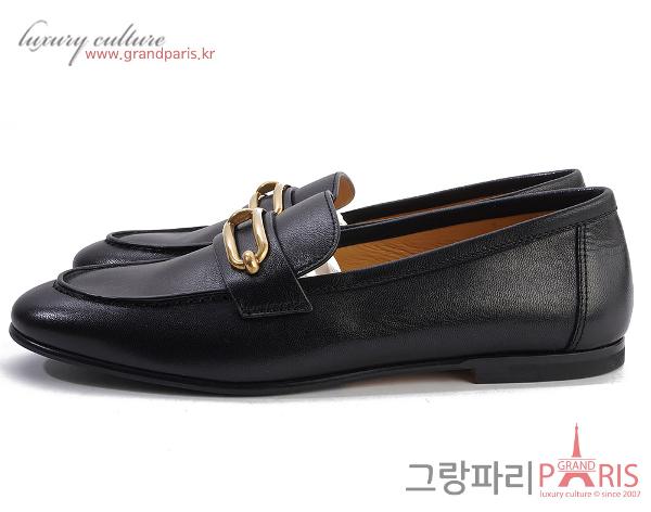 에르메스 룰리스 로퍼 블랙 무광금장 37
