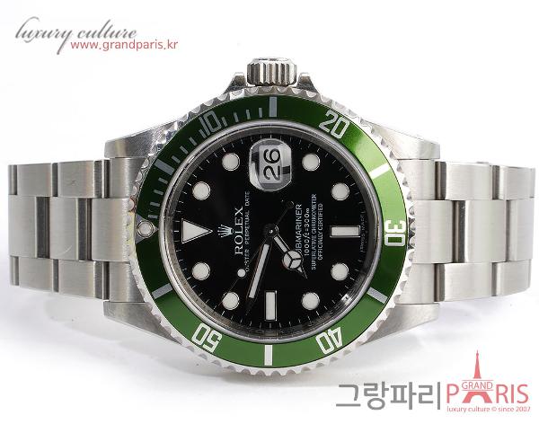 로렉스 서브마리너 데이트 그린 40mm 16610LV 