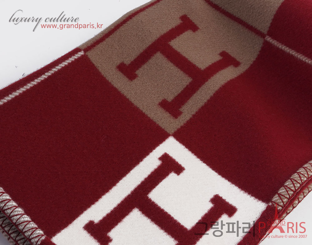 에르메스 아발론3 블랭킷 에크루 루즈