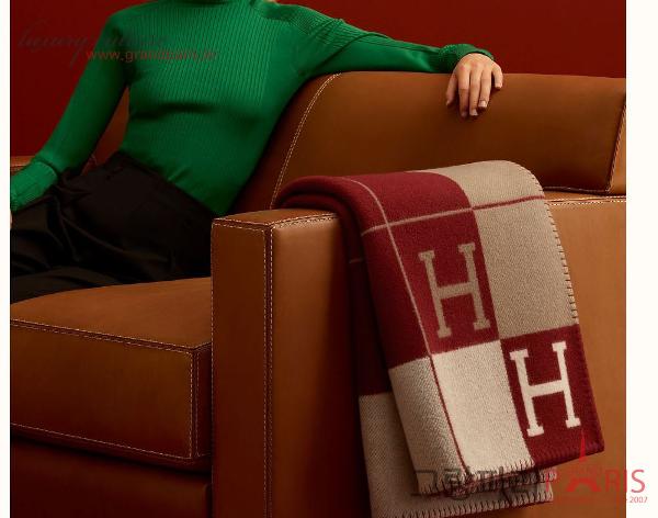 에르메스 아발론3 블랭킷 에크루 루즈