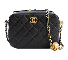 샤넬 골드볼 카메라백 블랙 금장 램스킨  보러가기