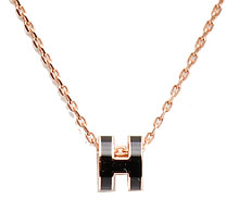 에르메스 미니 팝아슈 네크리스 블랙 로즈골드 보러가기