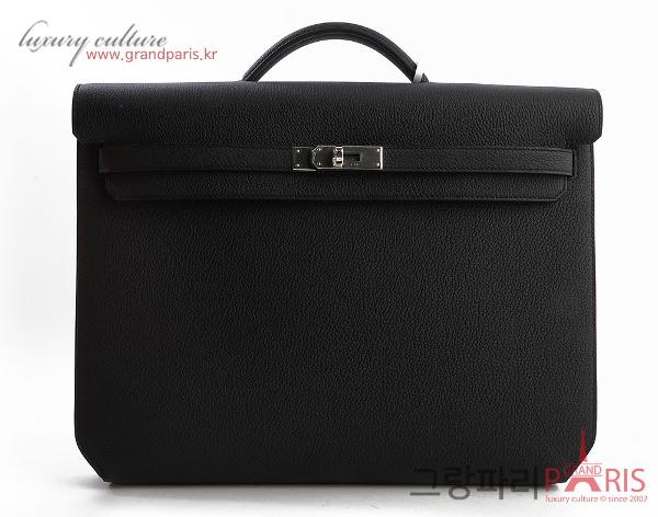 에르메스 켈리 데페슈 36 블랙 은장 U