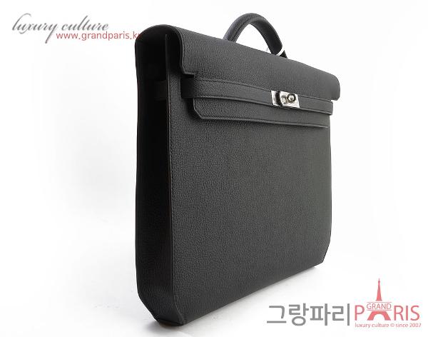 에르메스 켈리 데페슈 36 블랙 은장 U