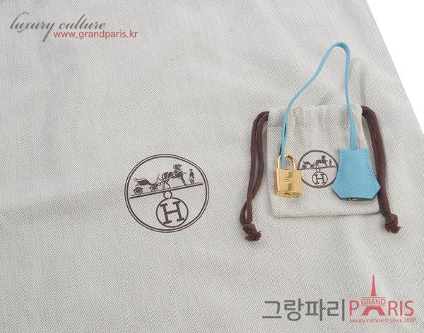 에르메스 벌킨 30 블루 아톨 금장 T