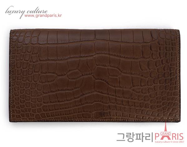 에르메스 와니 장지갑 브라운 N