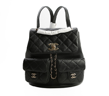 샤넬 듀마 백팩 미듐 블랙 샴페인골드  보러가기