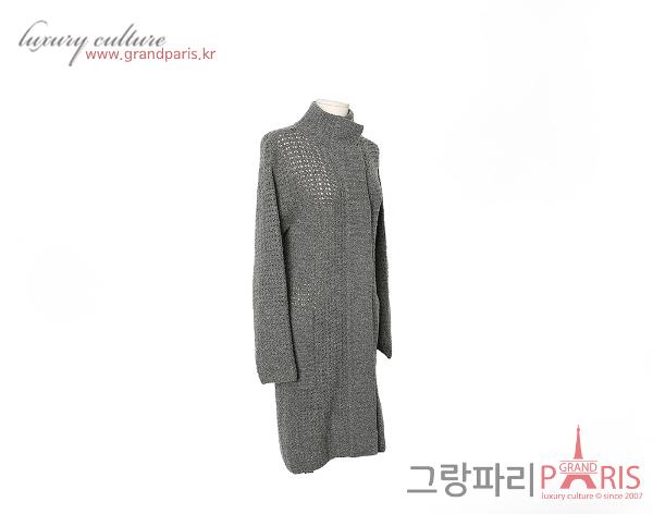 샤넬 그레이 퍼프 니트 가디건 38