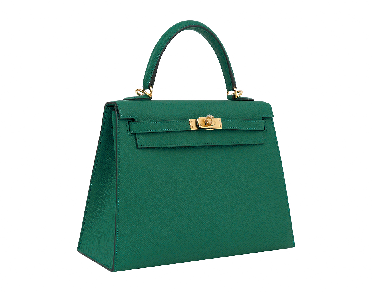 에르메스 셀리에 켈리 25 베르트 제이드 금장 U