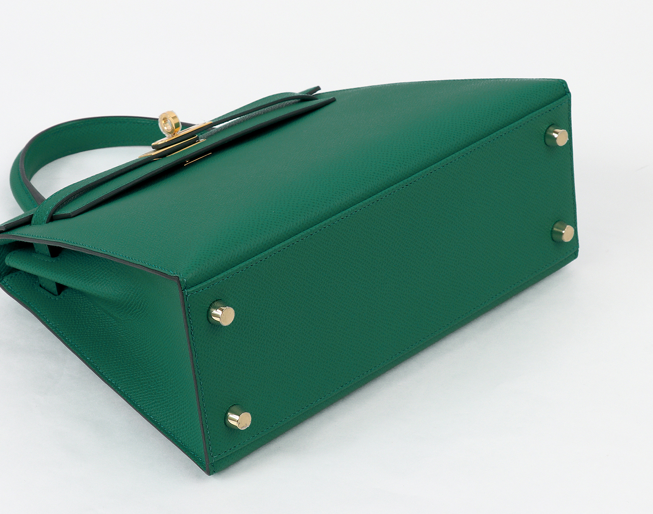 에르메스 셀리에 켈리 25 베르트 제이드 금장 U