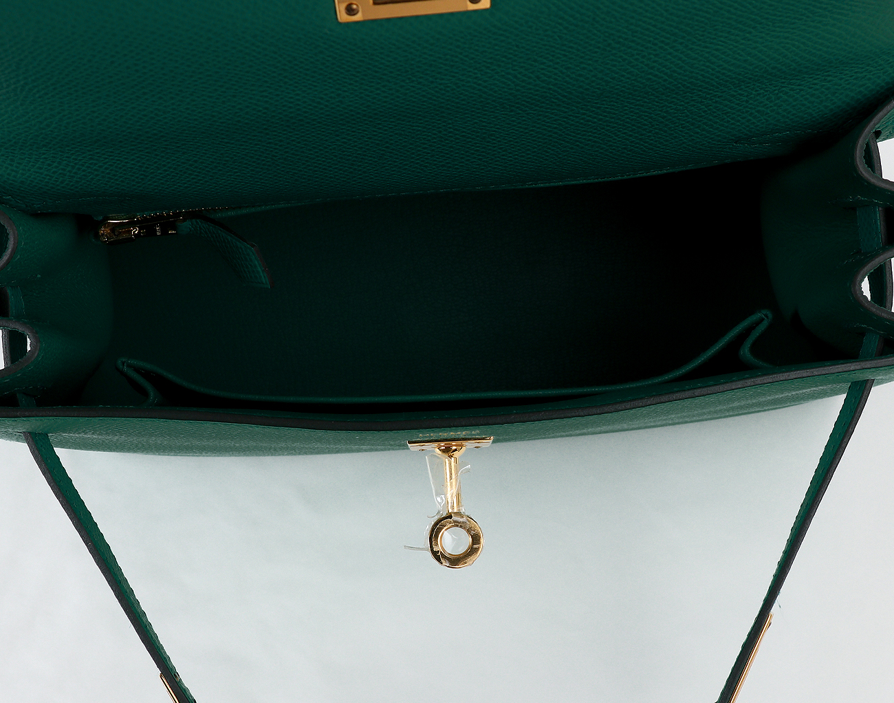 에르메스 셀리에 켈리 25 베르트 제이드 금장 U