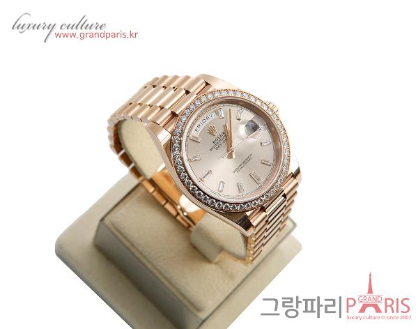 로렉스 데이데이트 40mm 다이아 로즈골드