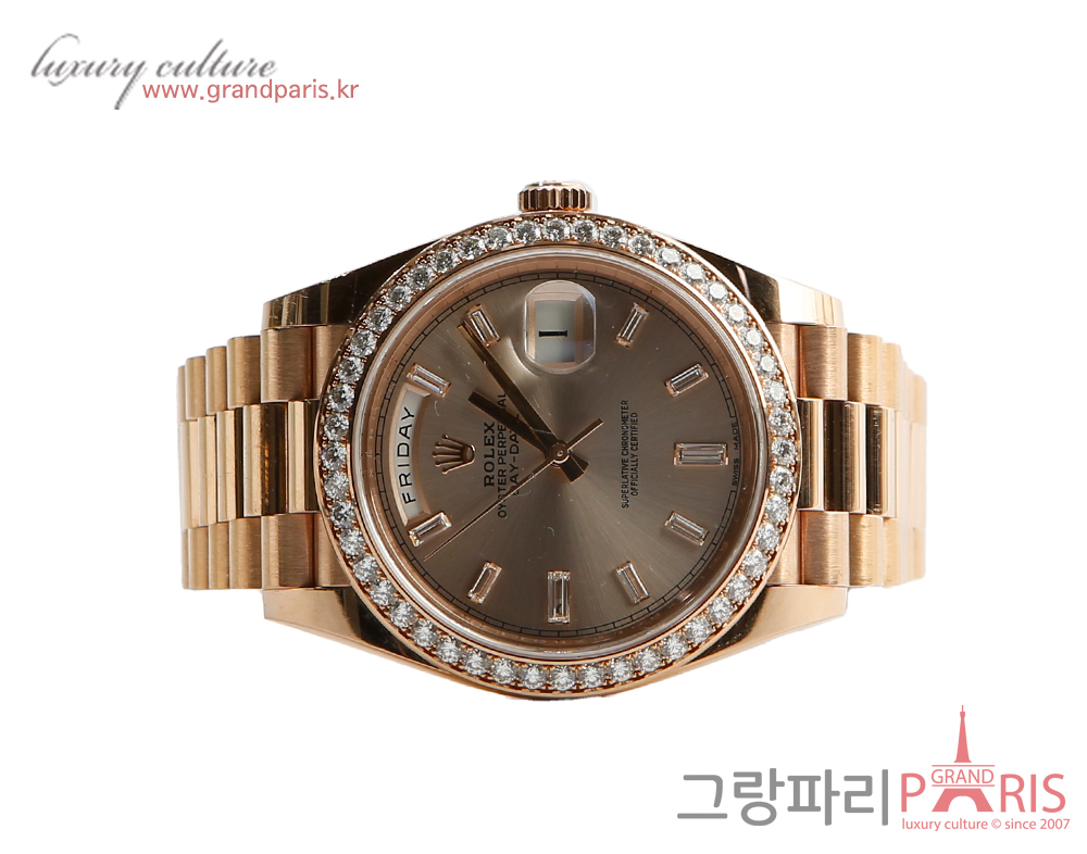 로렉스 데이데이트 40mm 다이아 로즈골드