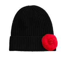 샤넬 레드 까멜리아 코사지 비니 블랙 레드 보러가기