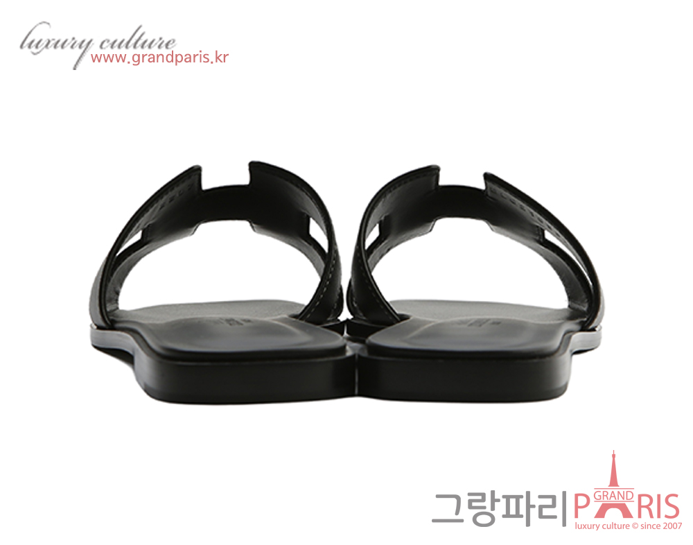 에르메스 오란 슬리퍼 블랙 38