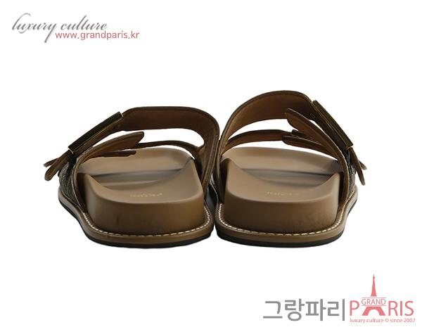 펜디 필 FF 패브릭 슬라이드 브라운 38