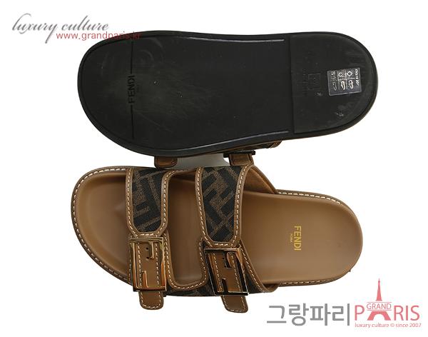 펜디 필 FF 패브릭 슬라이드 브라운 38