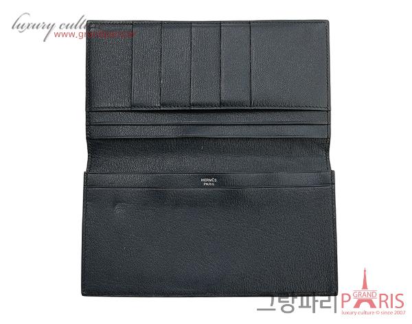 에르메스 와니 장지갑 다크블루 Z 