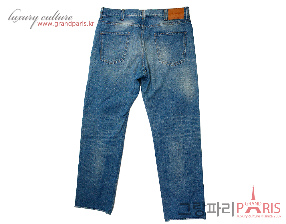 구찌 스네이크 패치 스톤 워싱 데님 팬츠 28