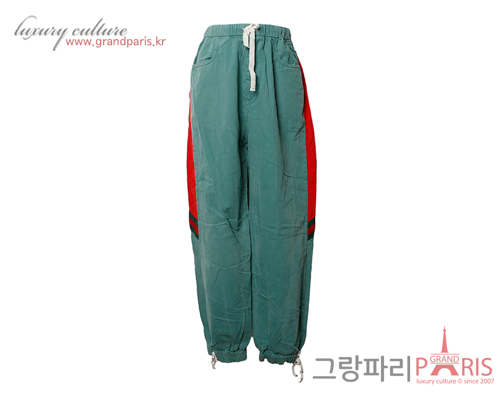 구찌 그린카키 면바지 50