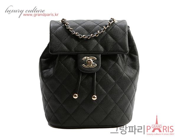 샤넬 어반 스피릿 백팩 스몰 블랙 샴페인골드