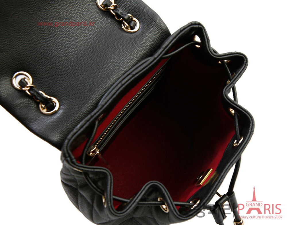 샤넬 어반 스피릿 백팩 스몰 블랙 샴페인골드