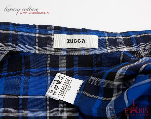 즈카 블루 체크 셔츠 원피스 M