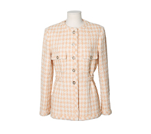 샤넬 코튼 트위드 재킷 오렌지 에크루 38 보러가기