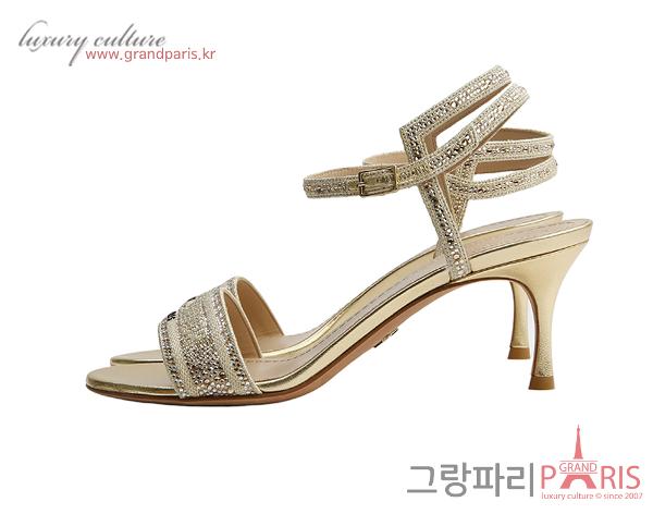 디올 디웨이 힐 샌들 골드 톤 36 1/2