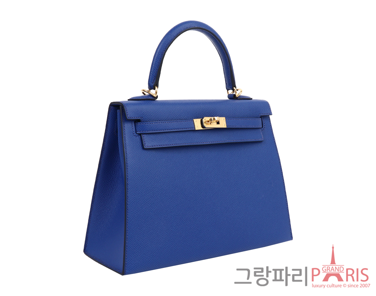 에르메스 셀리에 켈리 25 블루로얄 금장 U