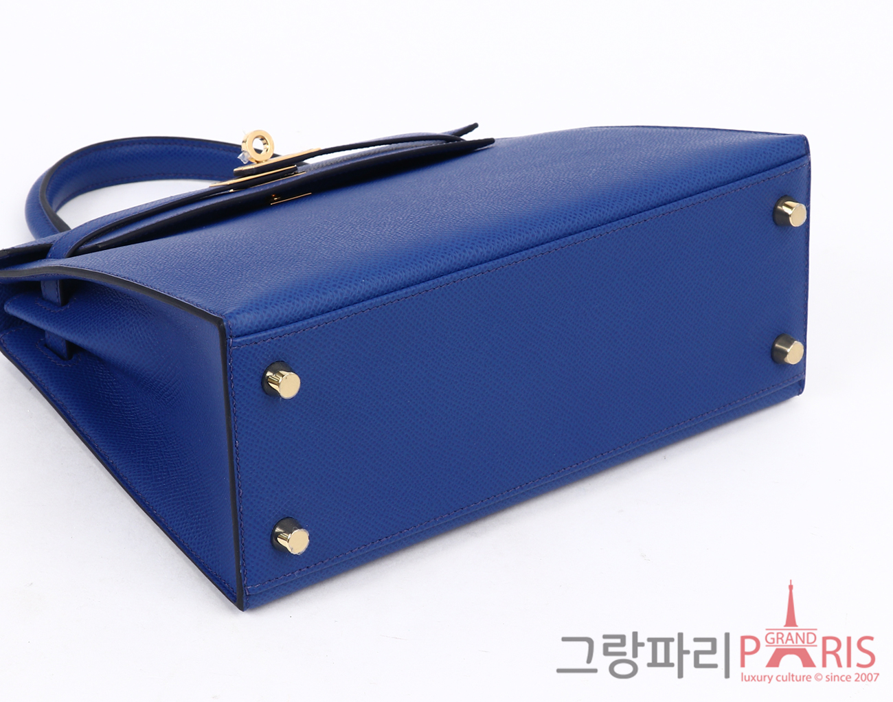에르메스 셀리에 켈리 25 블루로얄 금장 U