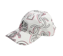 샤넬 프린티드 CC로고 볼캡 화이트 핑크  보러가기