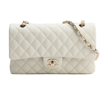샤넬 클래식 미듐 화이트 샴페인골드 캐비어 보러가기