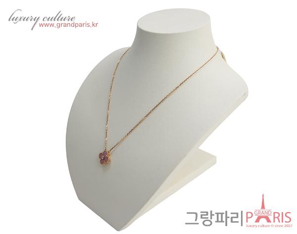 반클리프아펠 빈티지 알함브라 펜던트 로도나이트 핑크 골드