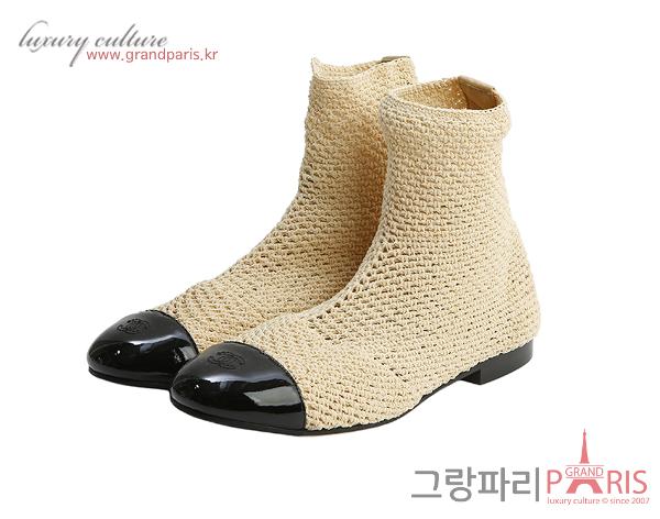 샤넬 메리 제인 메쉬 에크루 38