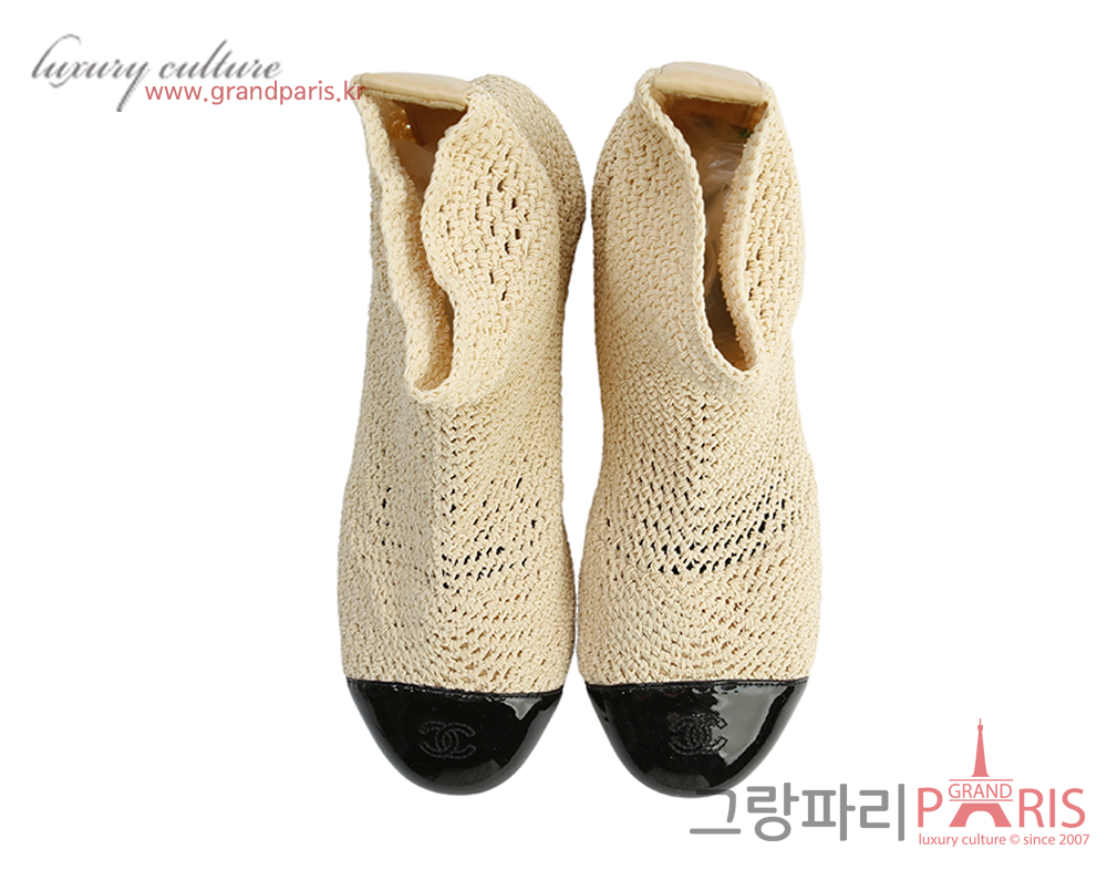 샤넬 메리 제인 메쉬 에크루 38