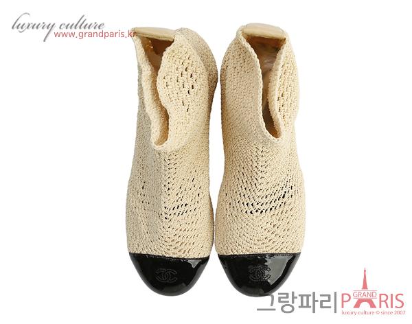 샤넬 메리 제인 메쉬 에크루 38