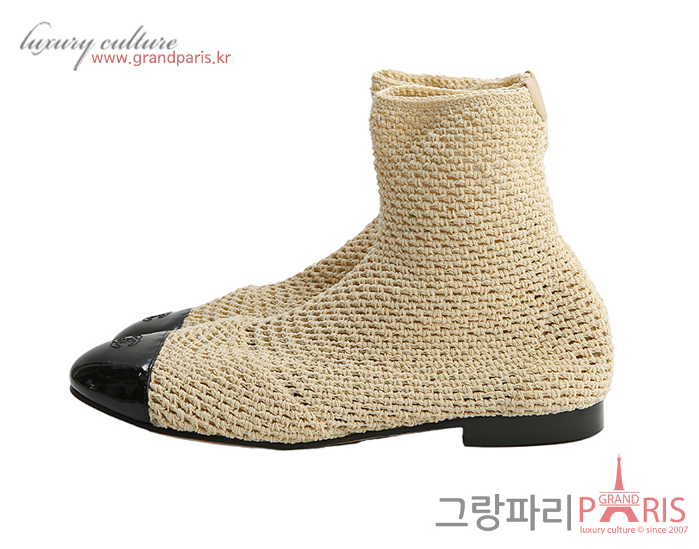 샤넬 메리 제인 메쉬 에크루 38