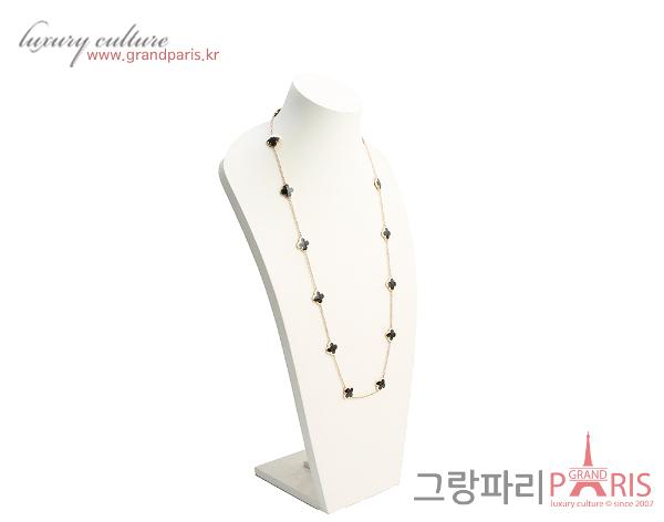 반클리프아펠 퓨어 알함브라 롱 네크리스 14 모티브 옐로우골드 오닉스