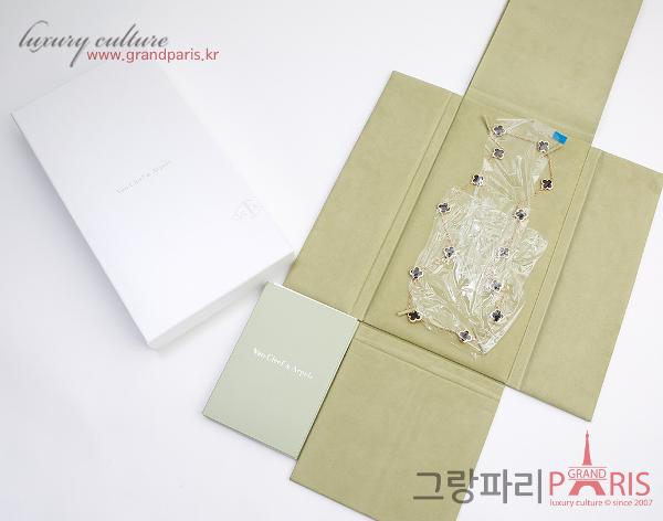 반클리프아펠 퓨어 알함브라 롱 네크리스 14 모티브 옐로우골드 오닉스