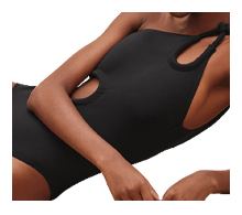 에르메스 Voile 스윔수트 블랙 34