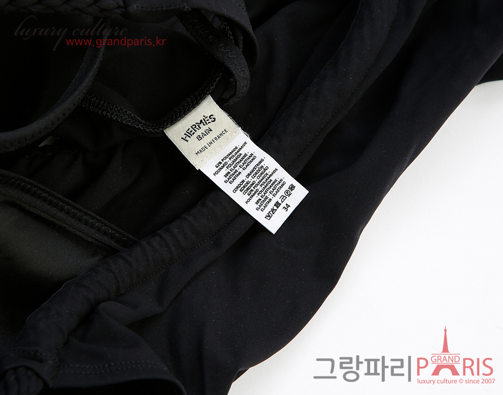 에르메스 Voile 스윔수트 블랙 34