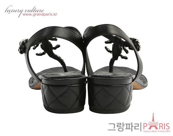 샤넬 체인 CC로고 조리 샌달 37 1/2
