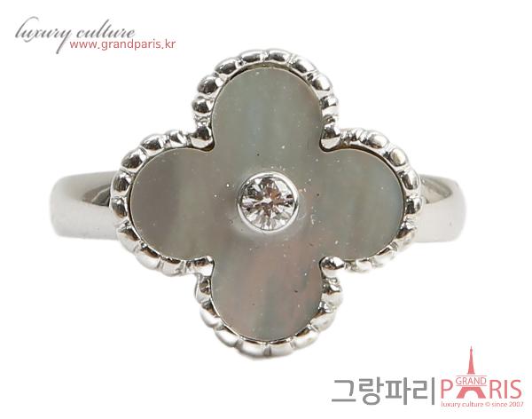 반클리프아펠 빈티지 알함브라 링 화이트골드 마더 오브 펄 50