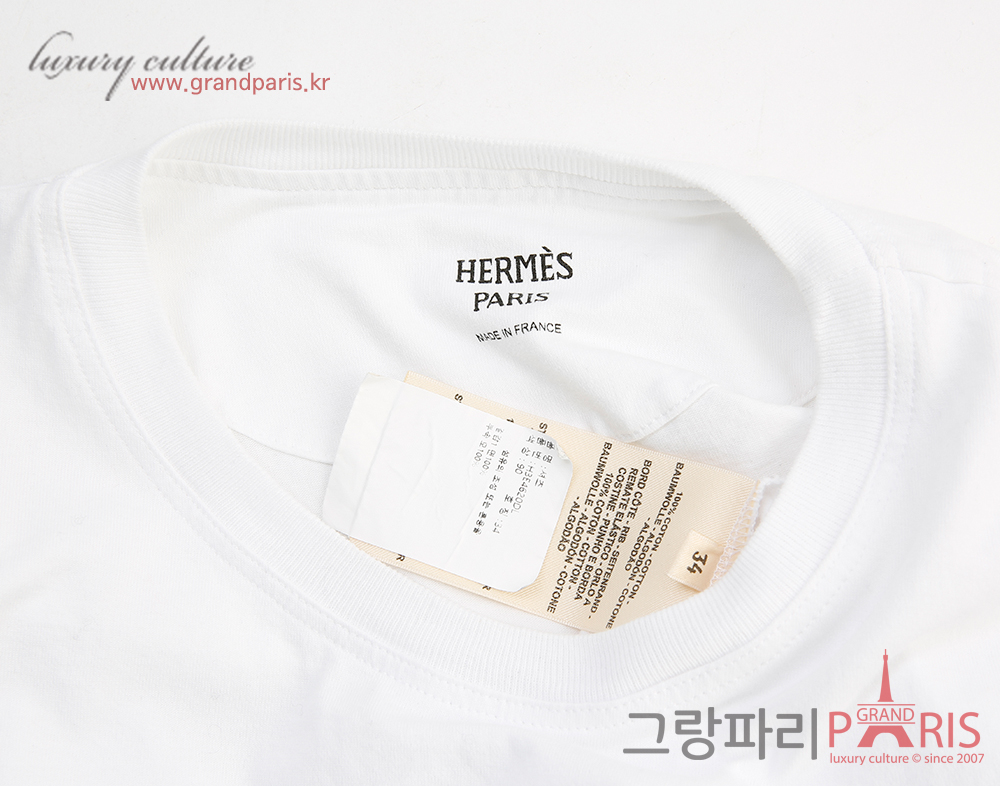 에르메스 H 포켓 반팔 34