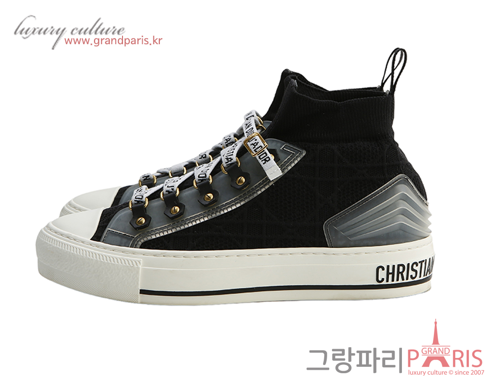 디올 Walk'n DIOR 스니커즈 까나쥬 테크니컬 메시 블랙 36