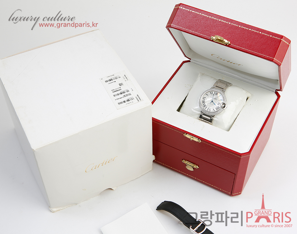 까르띠에 발롱블루 드 까르띠에 워치 36mm 화이트골드 다이아몬드