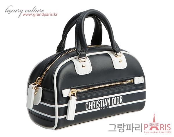 디올 바이브 지퍼 볼링 마이크로 백 블루