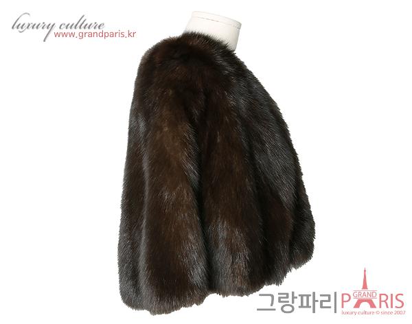 브라스키 세이블 하프 숄 딥 브라운 36