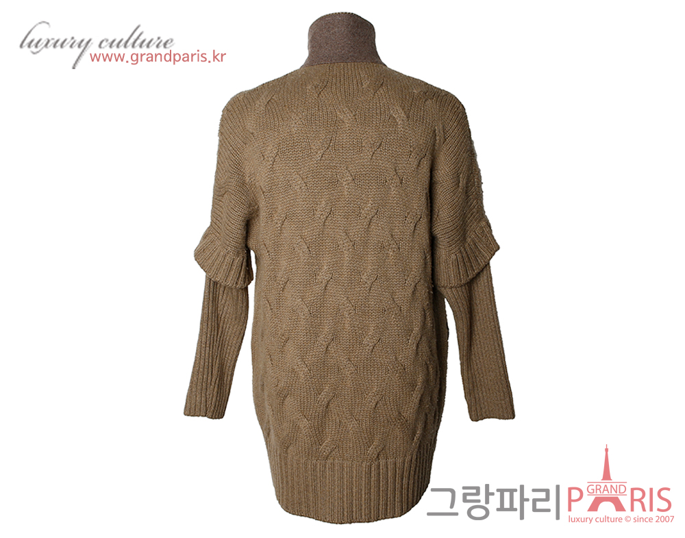 로로피아나 캐시미어 가디건 카키 브라운 48